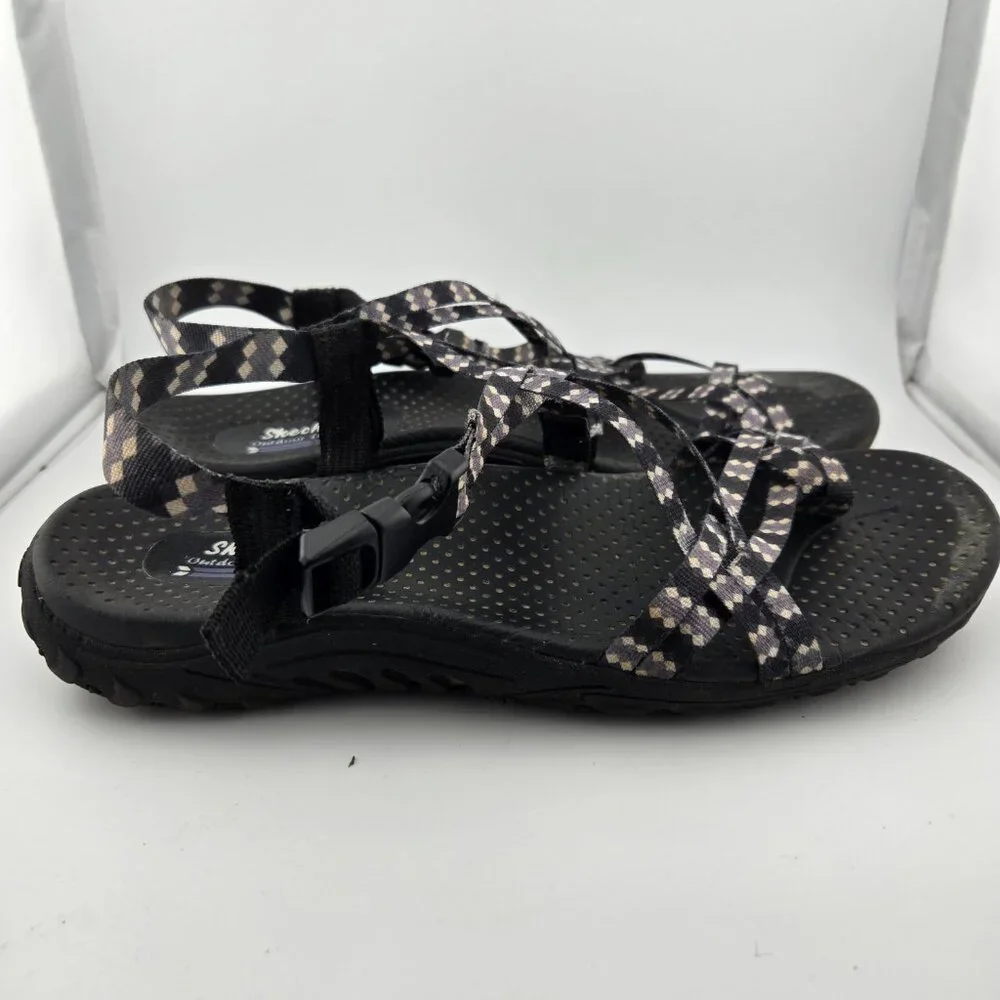 🌿 Skechers Boho Woven Outdoor Hiking Sandals | Women’s Size 11 (Measured) | Wat